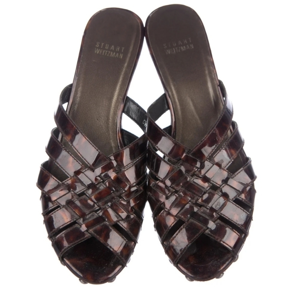 Stuart Weitzman Leather Jelly Tortoise Shell